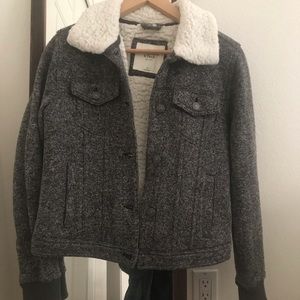 Grey fleece sweater